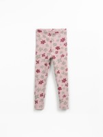 Mixed fiber knit leggings