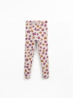 Mixed fiber knit leggings