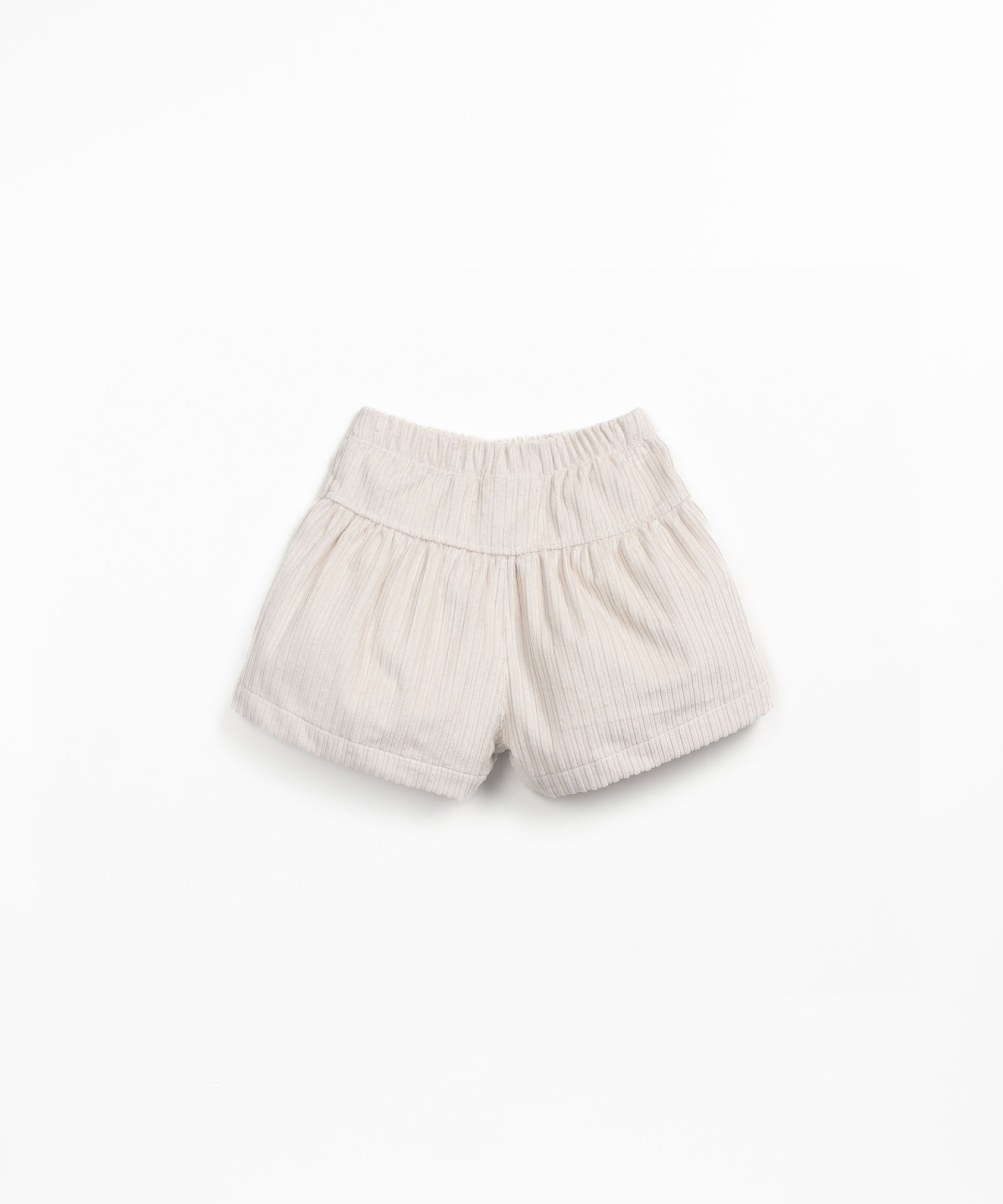 Pantaln corto de pana con cintura elstica