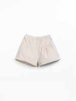 Corduroy shorts with a blend of recycled cotton and cotton