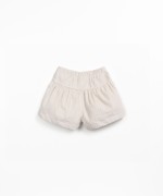 Pantaln corto de pana con cintura elstica