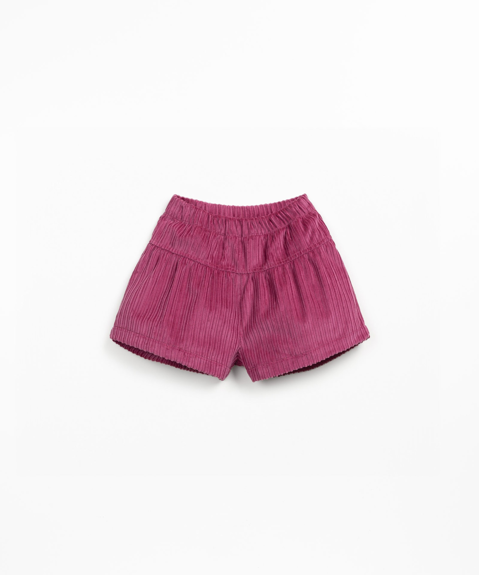 Pantaln corto de pana con cintura elstica