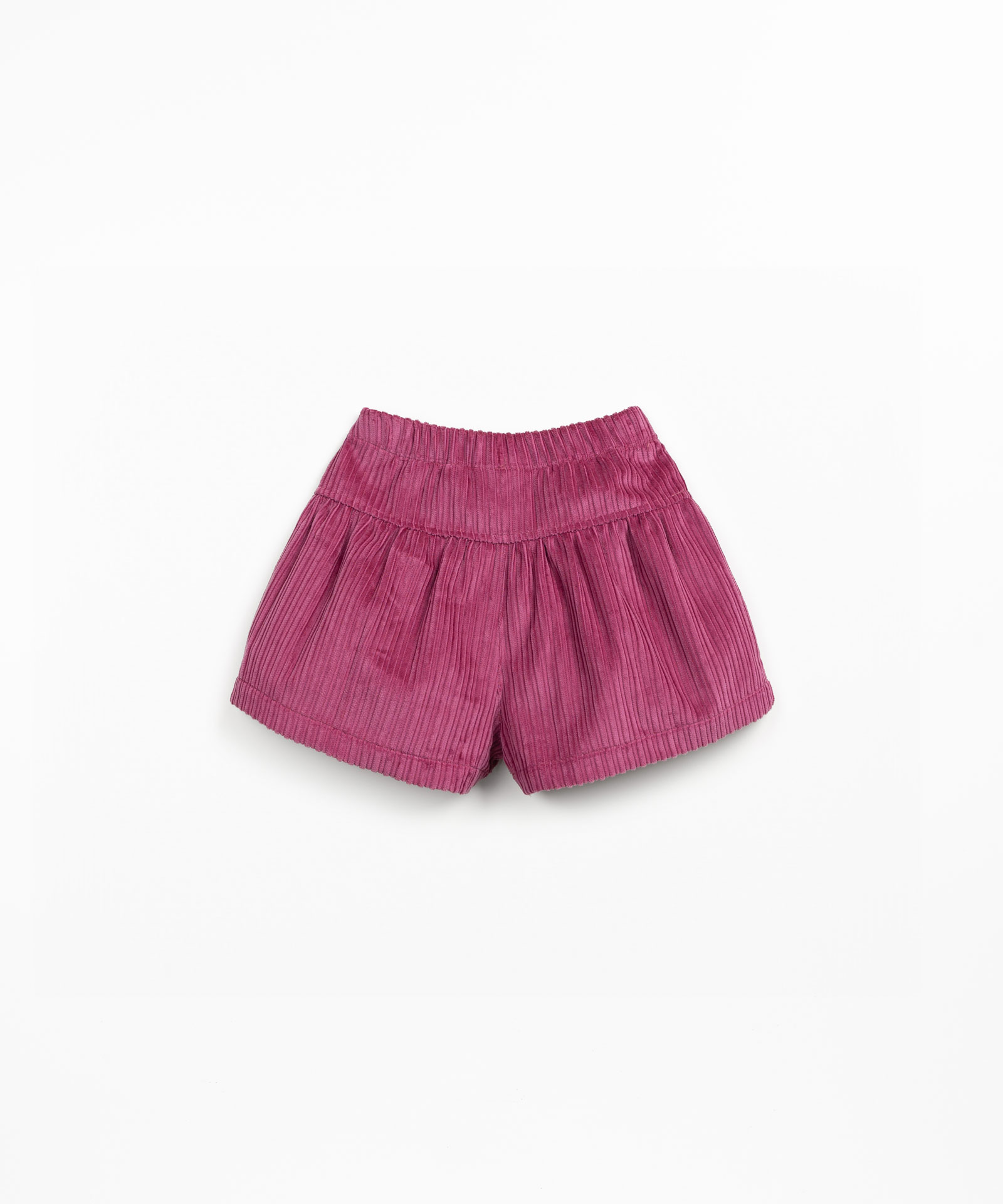Corduroy shorts with a blend of recycled cotton and cotton