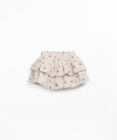 Cotton ruffled skirt