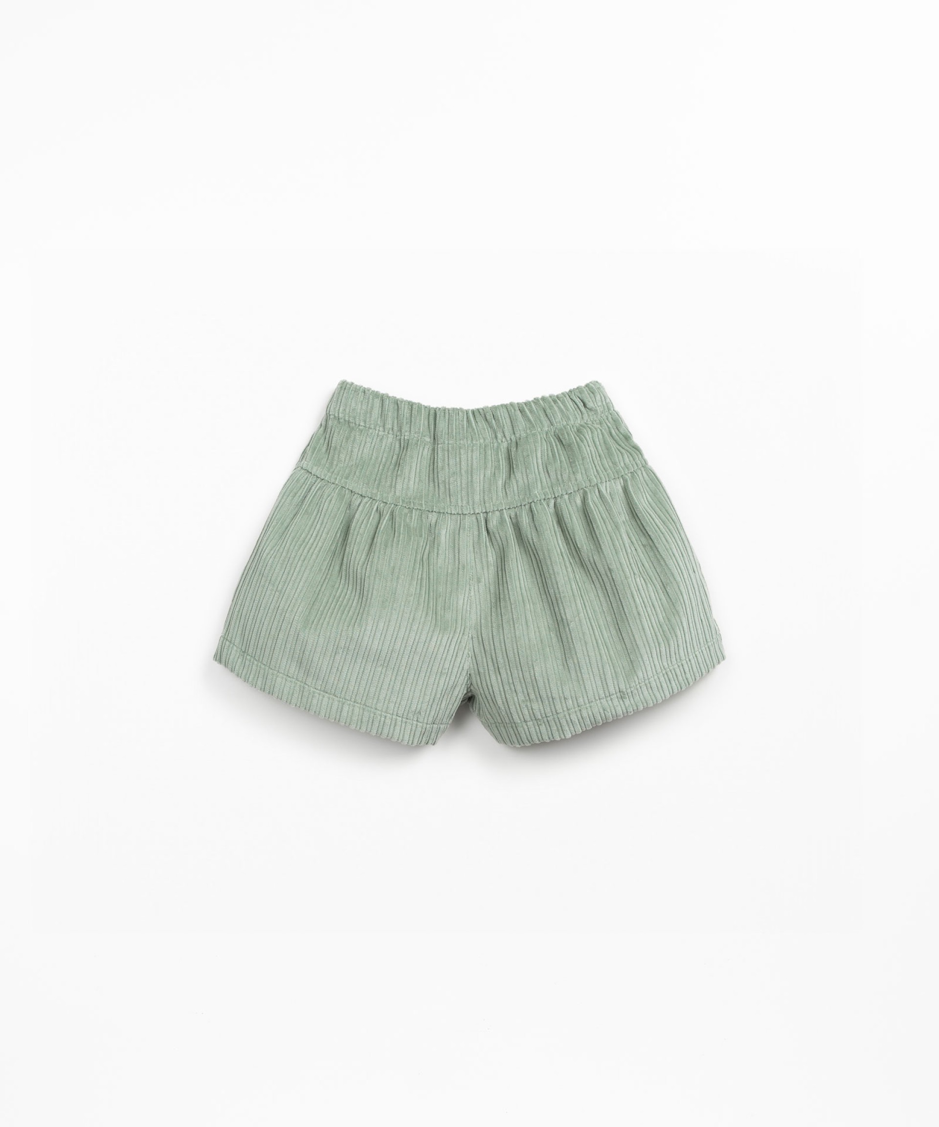 Pantaln corto de pana con cintura elstica
