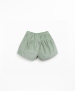 Pantaln corto de pana con cintura elstica