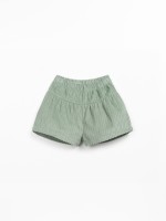Corduroy shorts with a blend of recycled cotton and cotton