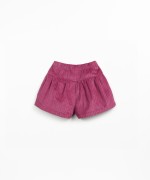 Pantaln corto de pana con cintura elstica