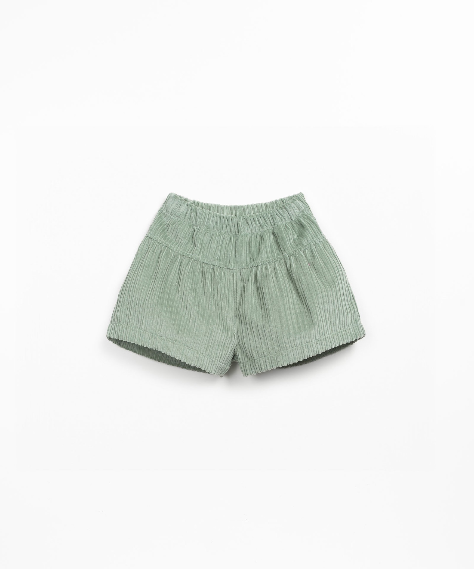 Pantaln corto de pana con cintura elstica