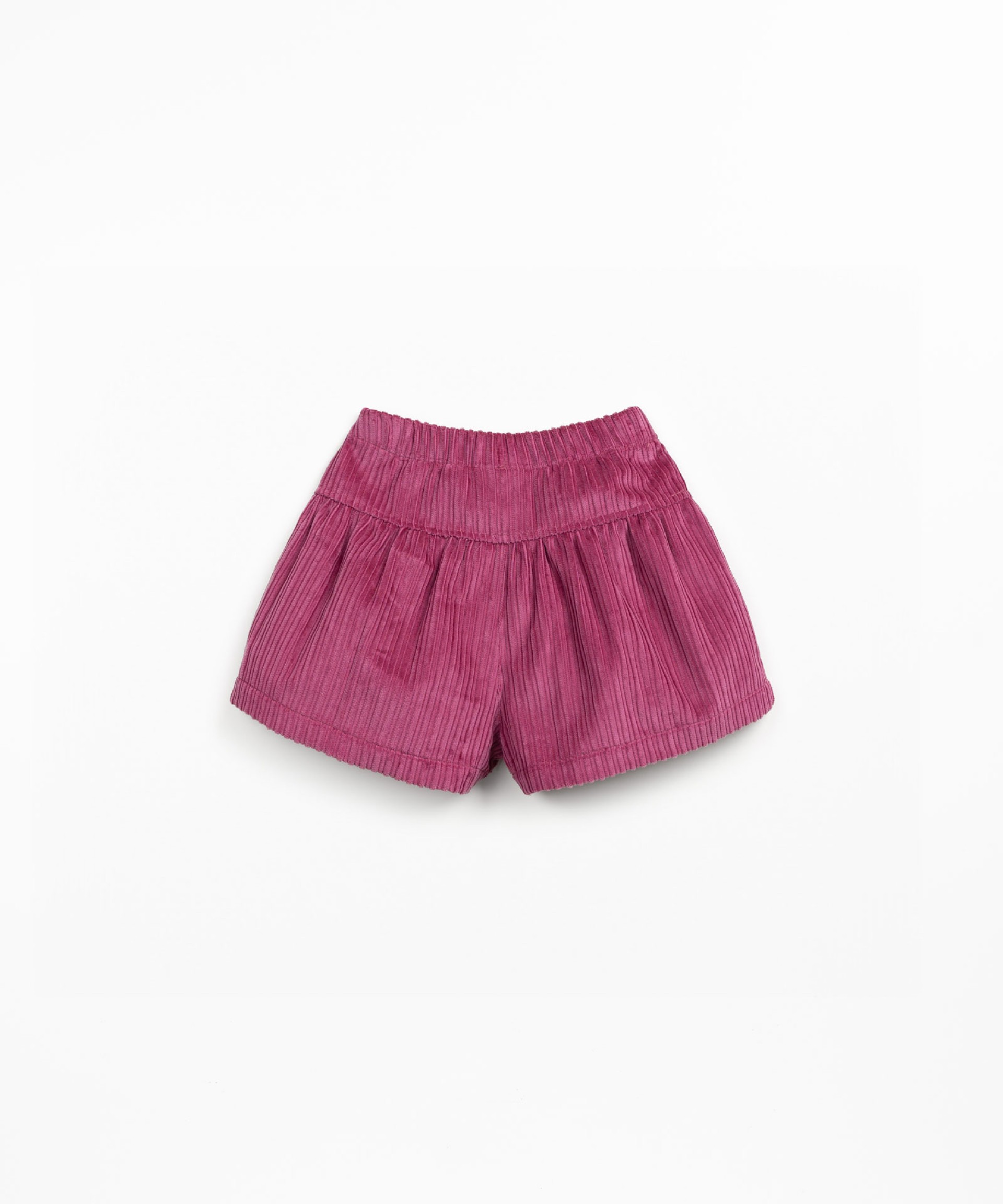 Pantaln corto de pana con cintura elstica