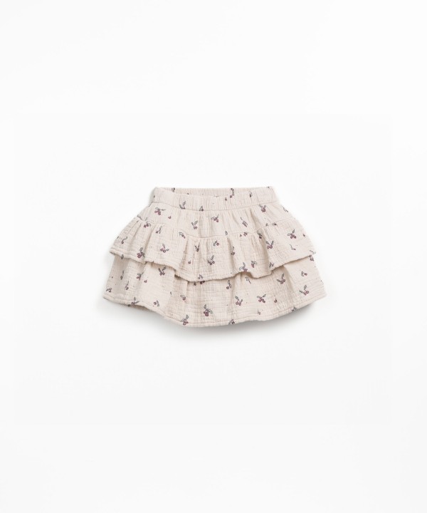 Cotton ruffled skirt