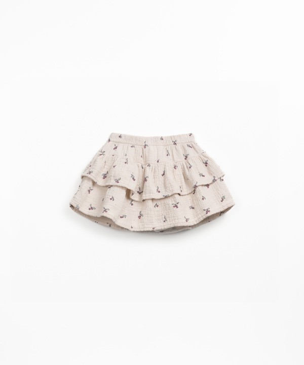 Cotton ruffled skirt