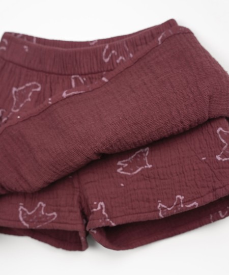 Cotton fabric skirt with ruffles