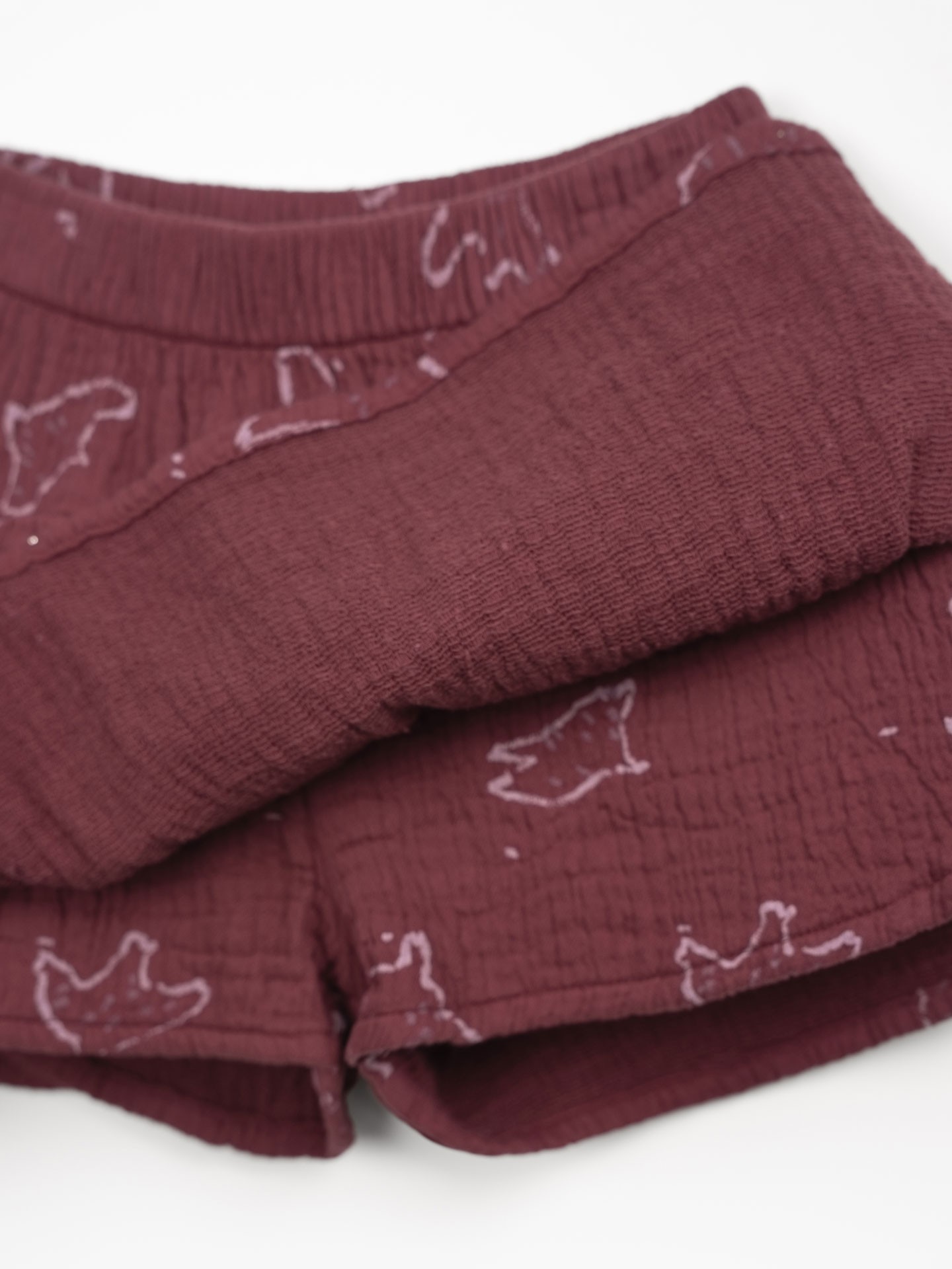 Saia em tecido de algodão com folhos