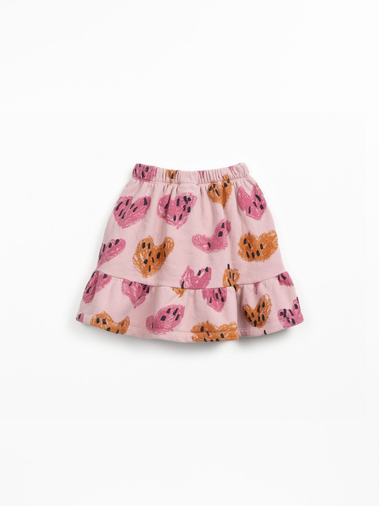 Saia com estampado de corações