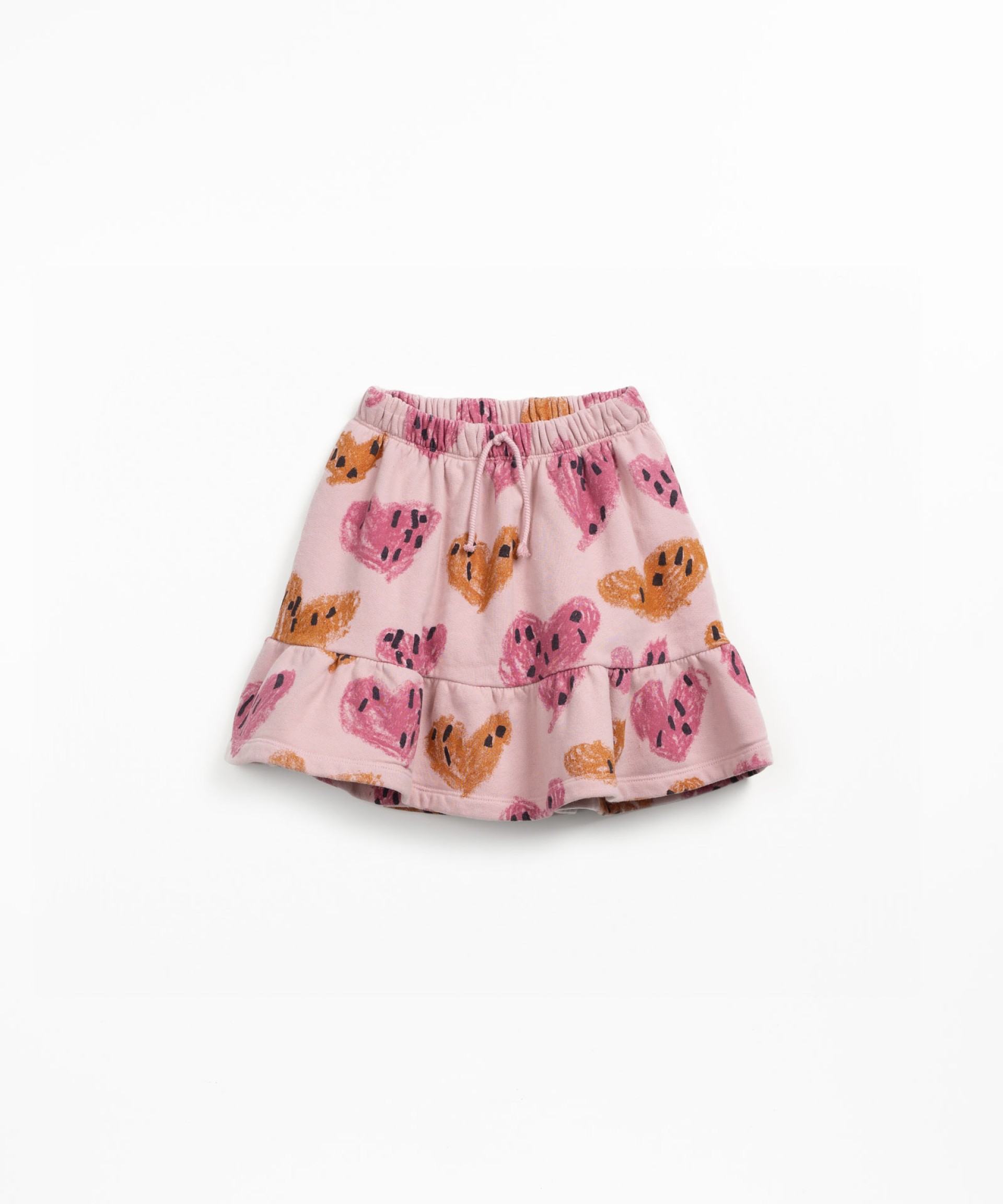 Falda de punto con mezcla de fibras naturales