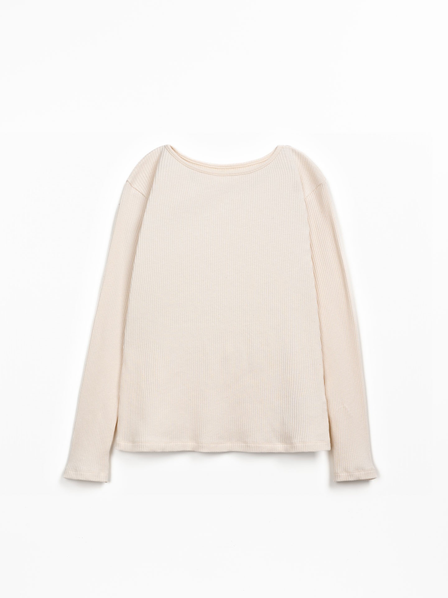 T-shirt in maglia con fibre naturali