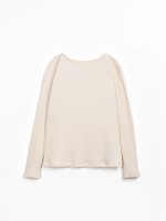 T-shirt in maglia con fibre naturali