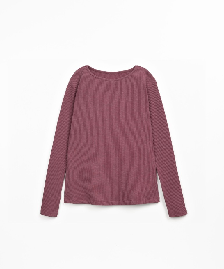 T-shirt de malha com fibras naturais