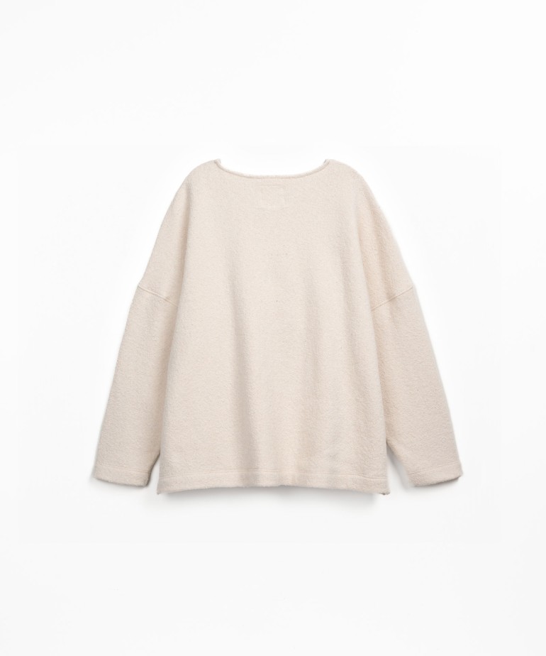 T-shirt in maglia con misto cotone biologico e cotone rigenerativo