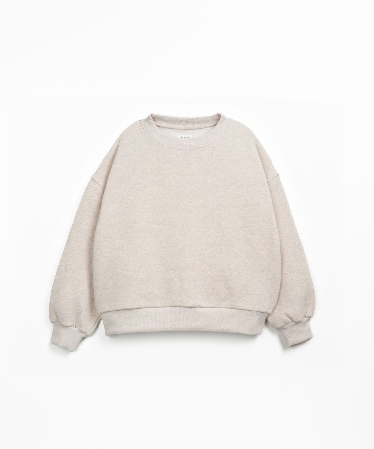Sweater in organic cotton and cotton blend