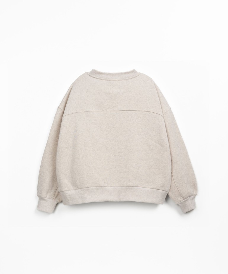 Sweater in organic cotton and cotton blend