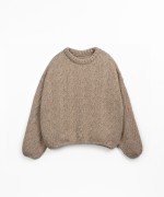 Camisola tricot com mistura de fibras