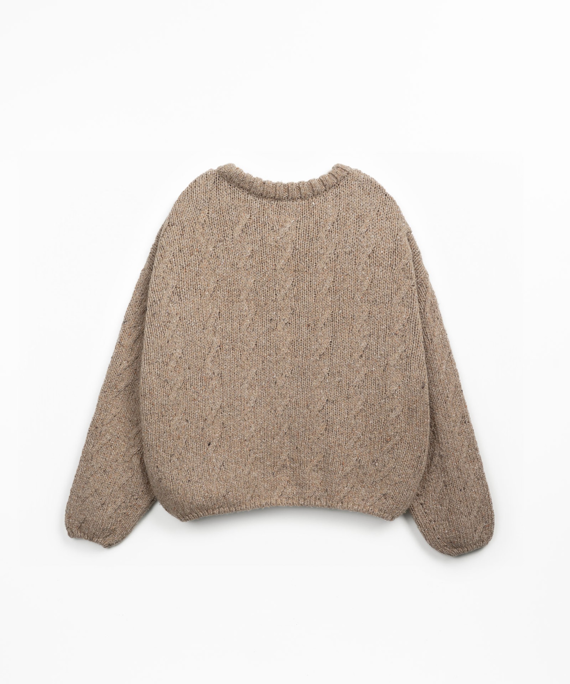 Camisola tricot com mistura de fibras