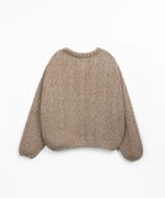 Camisola tricot com mistura de fibras