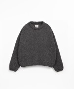 Camisola tricot com mistura de fibras