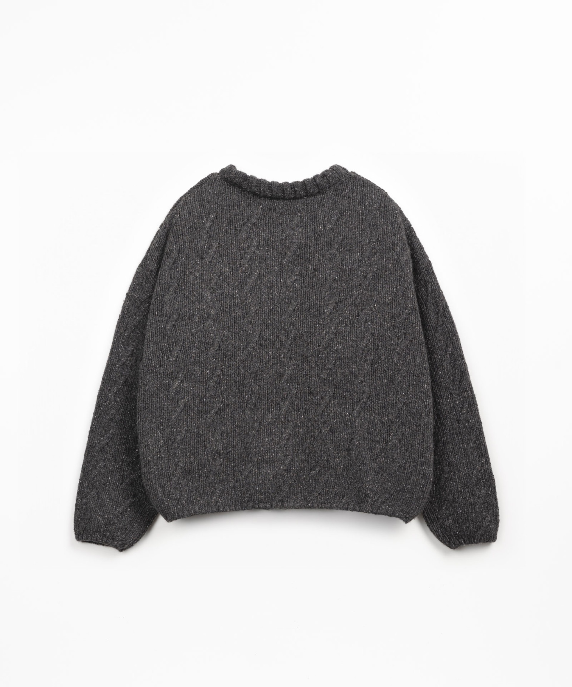 Camisola tricot com mistura de fibras
