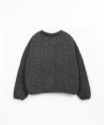 Camisola tricot com mistura de fibras