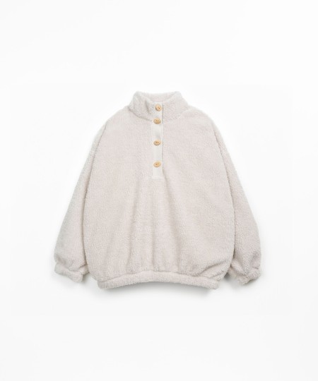 Sweat en peluche avec ouverture frontale