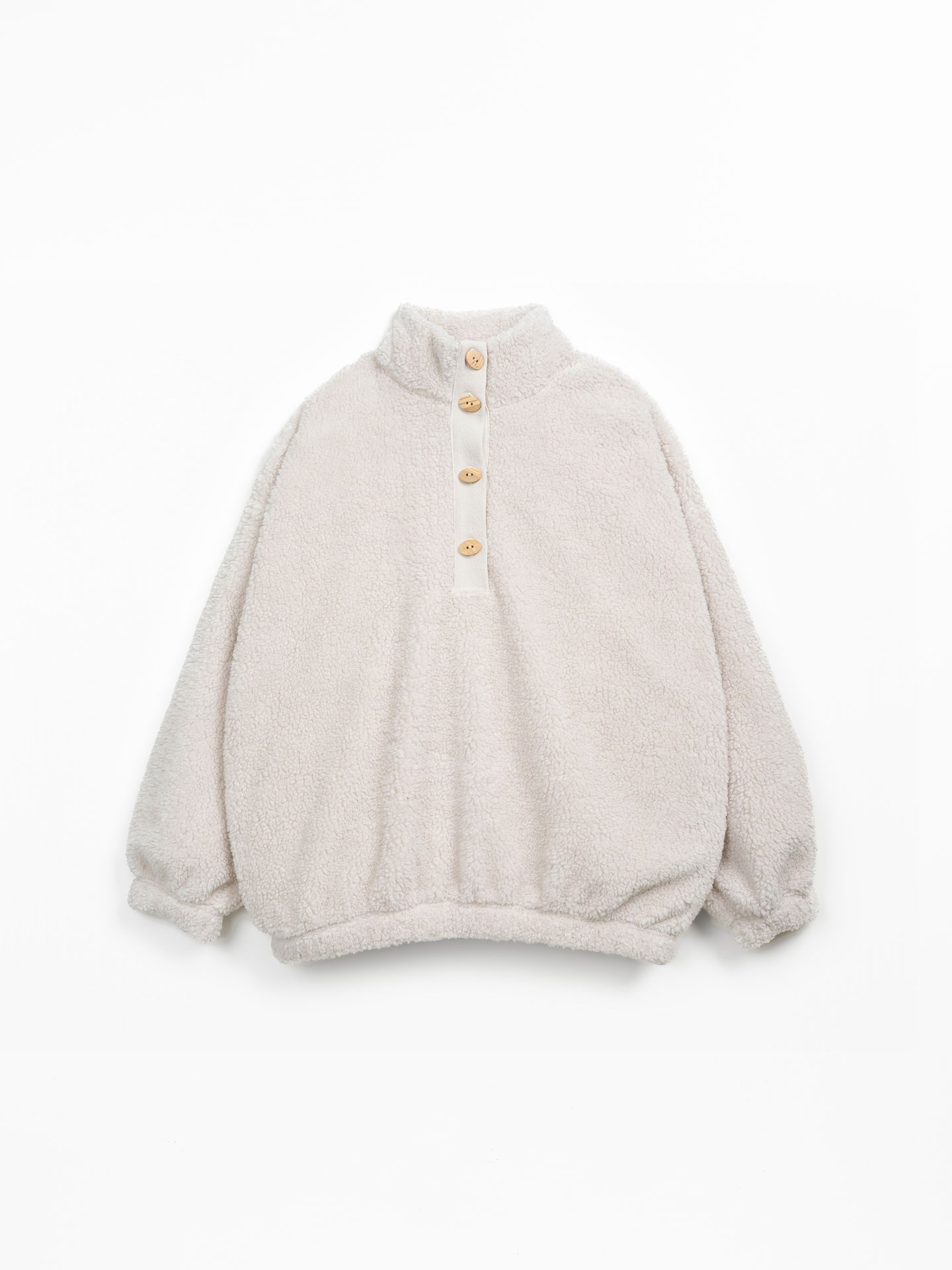 Camisola de pêlo com abertura frontal