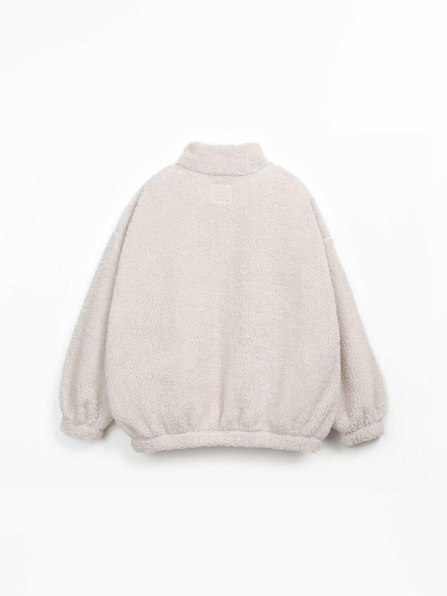 Camisola de pêlo com abertura frontal