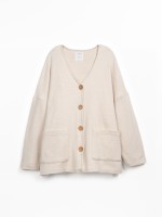 Veste en maille avec m�lange de fibres