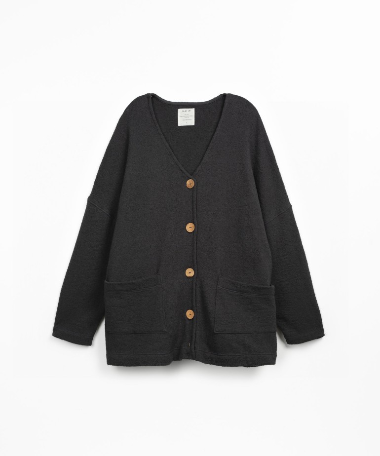 Giacca in maglia con misto fibre