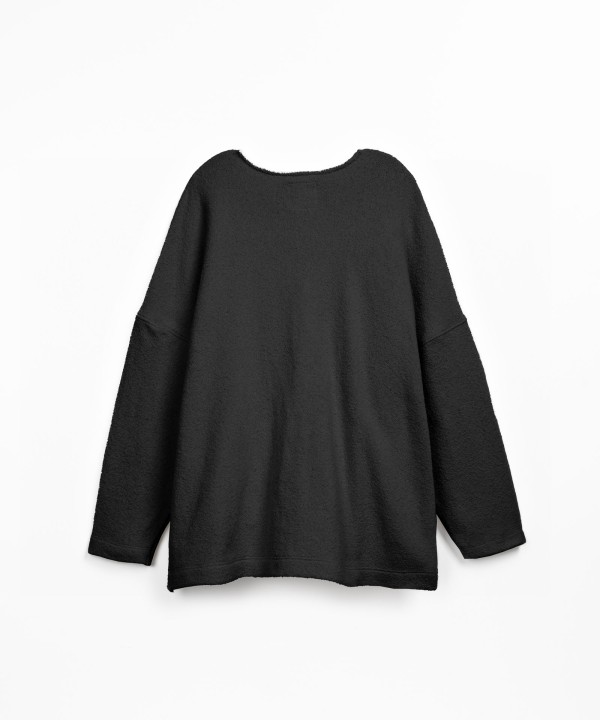 Veste en maille avec m�lange de fibres