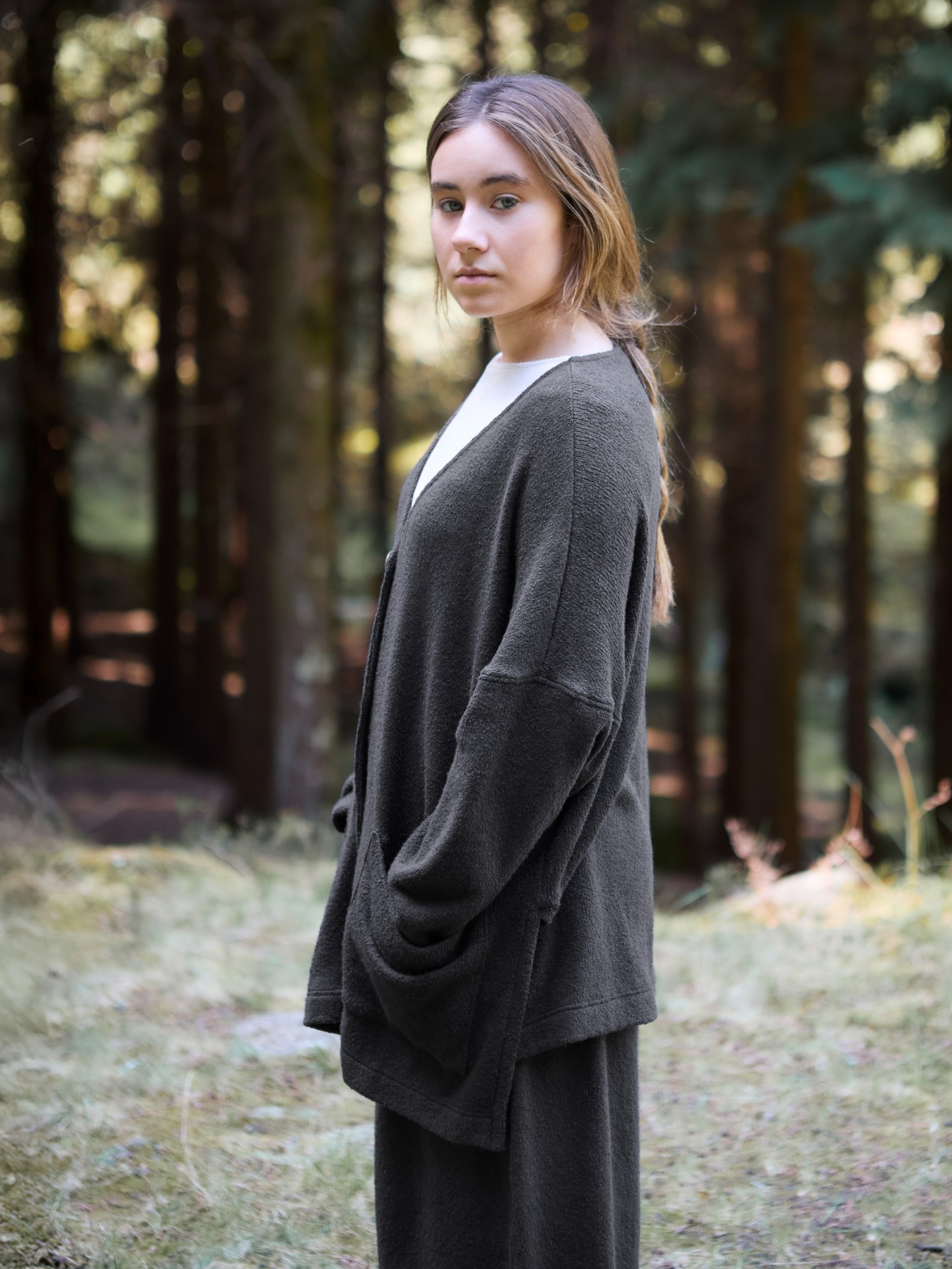 Chaqueta de punto con mezcla de fibras