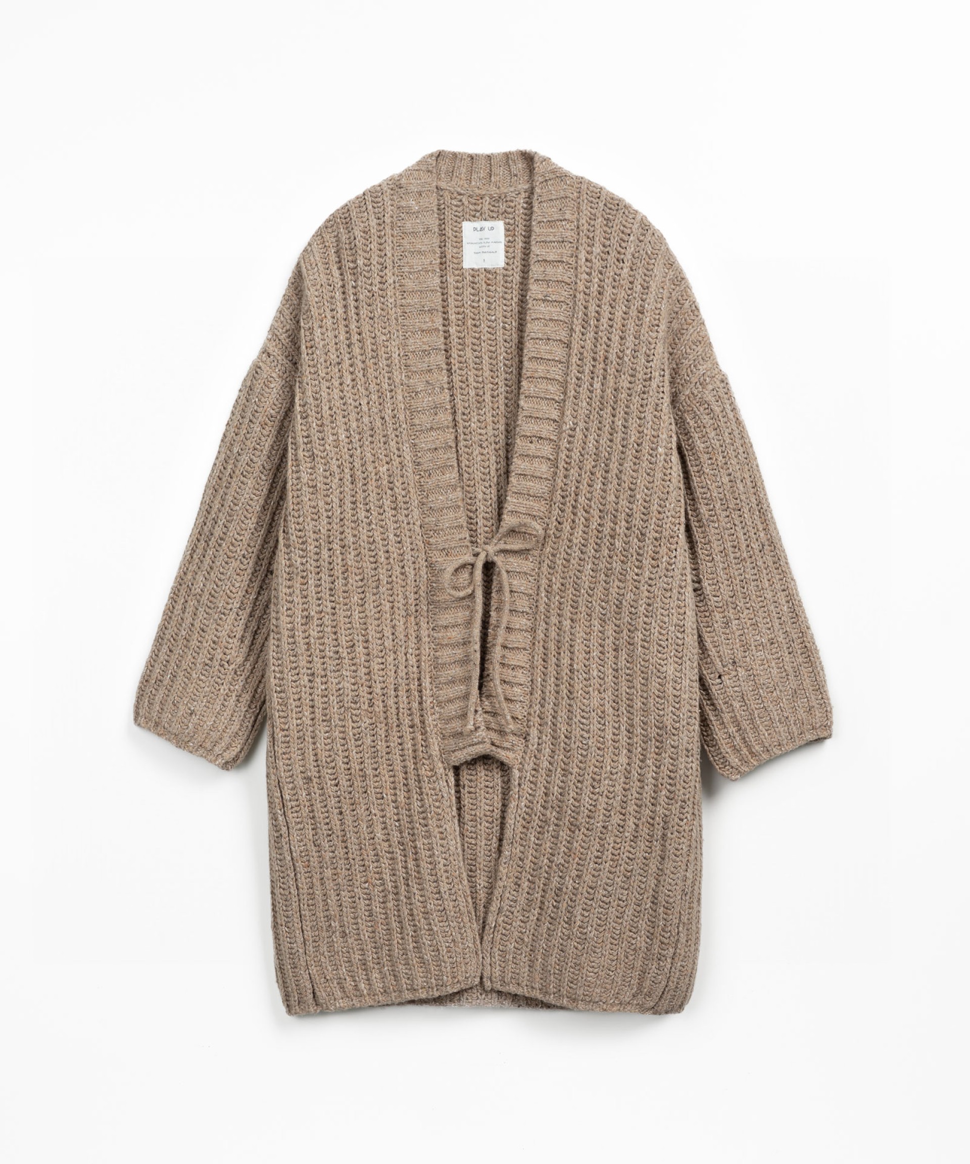 Casaco tricot com mistura de fibras