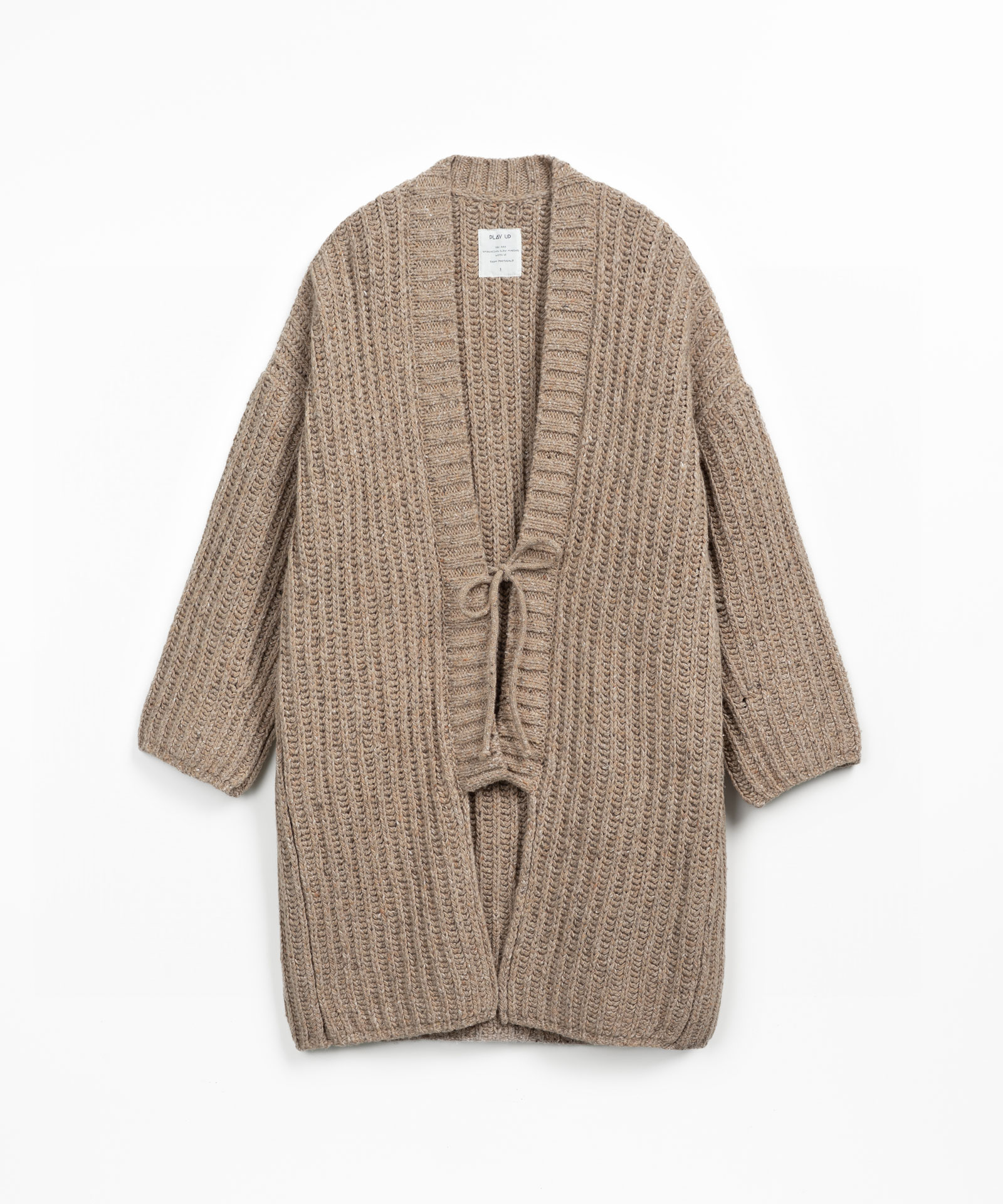 Giacca tricot con misto fibre naturali e riciclate