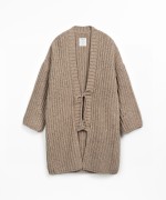 Casaco tricot com mistura de fibras