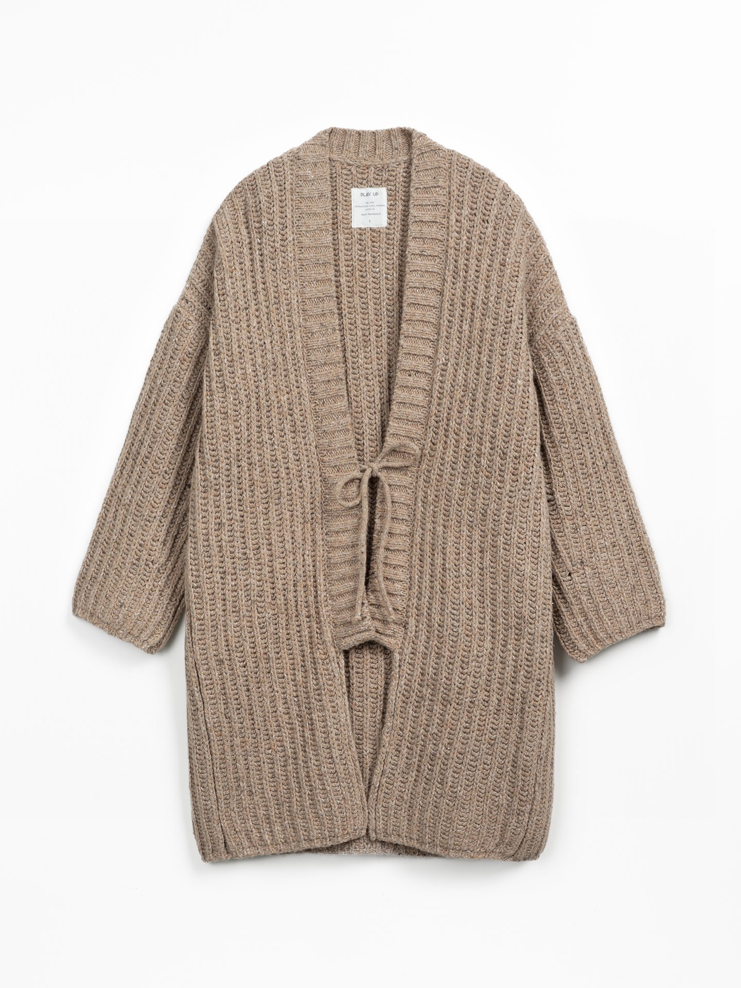 Chaqueta tricot con mezcla de fibras naturales y recicladas