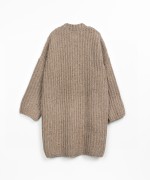 Casaco tricot com mistura de fibras