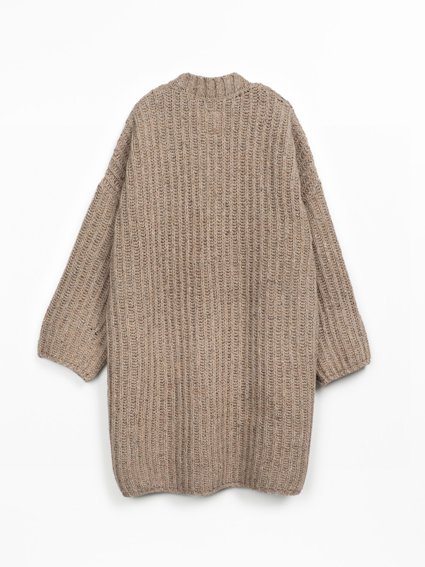 Chaqueta tricot con mezcla de fibras naturales y recicladas