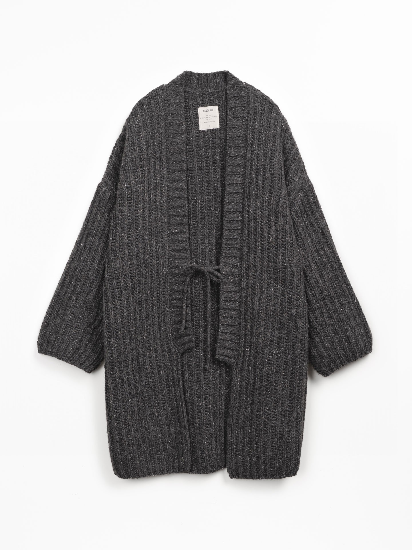 Chaqueta tricot con mezcla de fibras naturales y recicladas