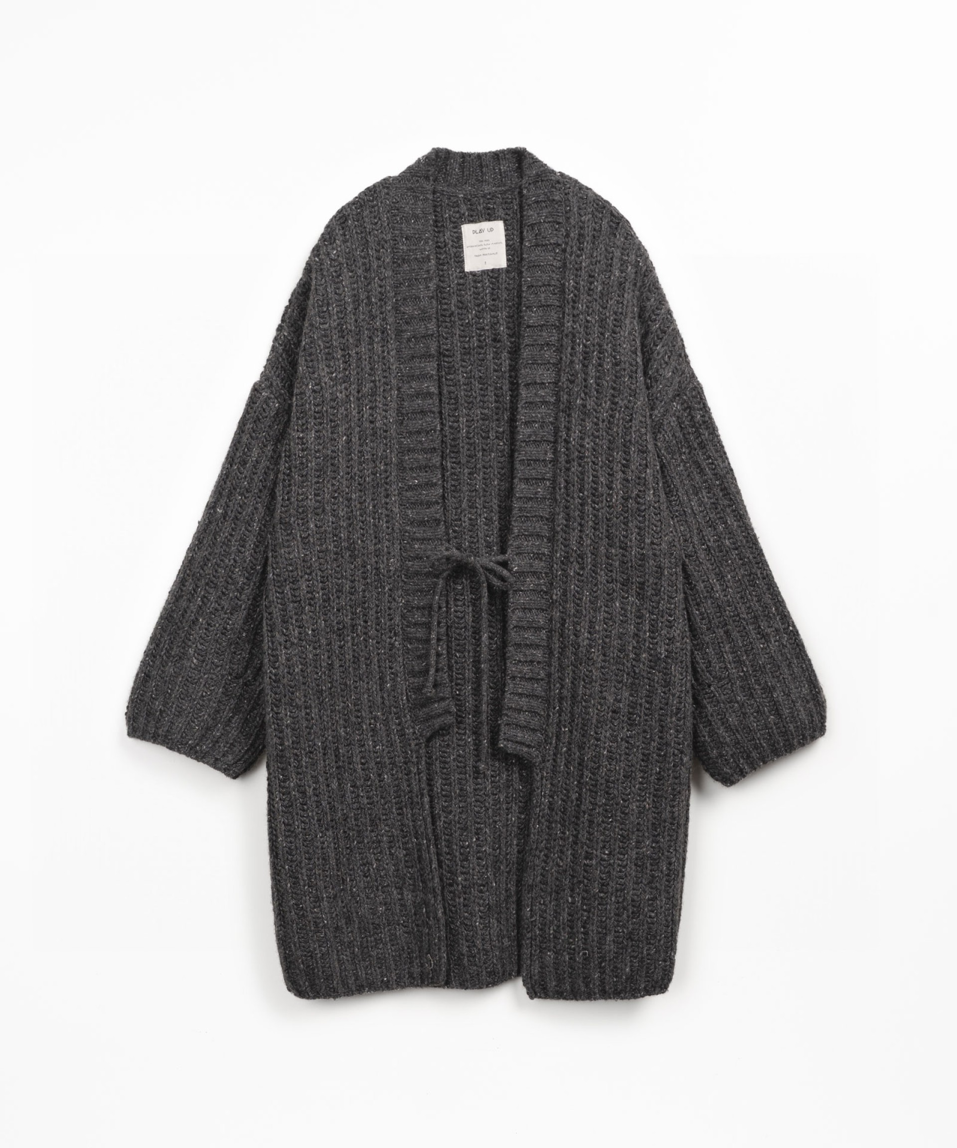 Casaco tricot com mistura de fibras