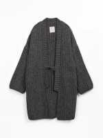 Giacca tricot con misto fibre naturali e riciclate Giacca tricot con misto fibre naturali e riciclate