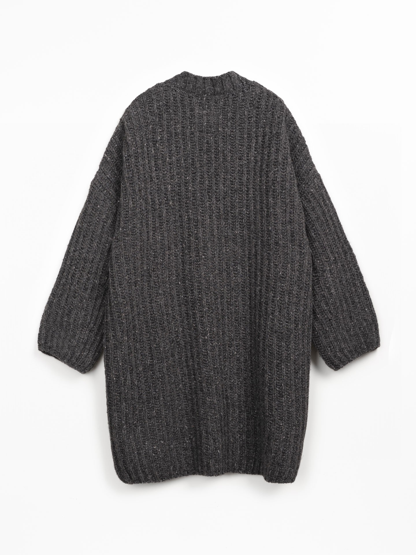 Chaqueta tricot con mezcla de fibras naturales y recicladas