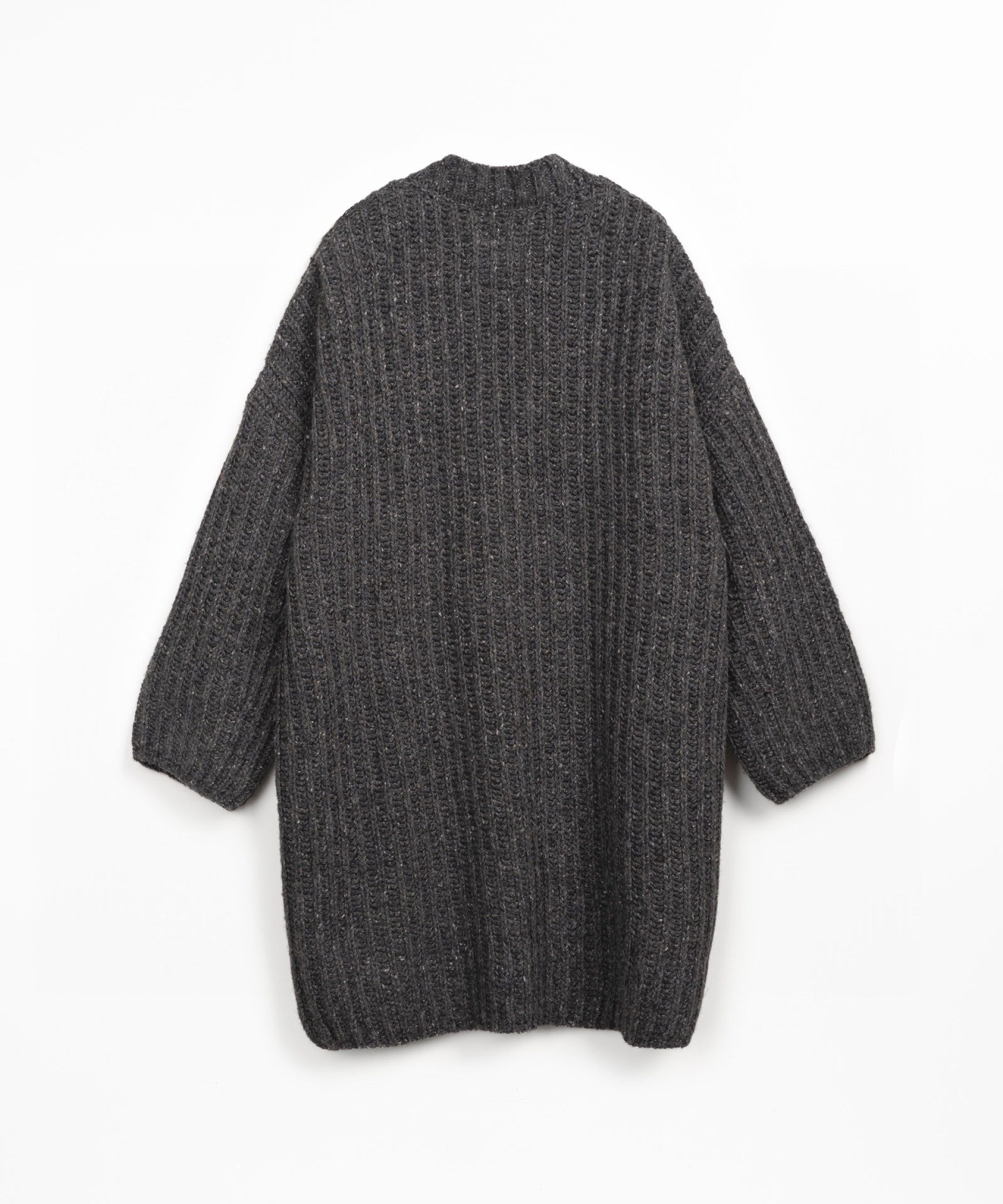 Casaco tricot com mistura de fibras
